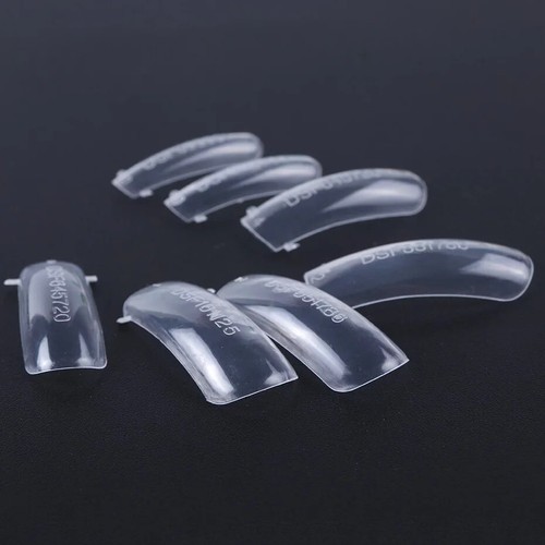 Dual Polygel Form Extension Nail Tips Box of 100 Mould Acrylic Builder 10 Sizes - Picture 9 of 12