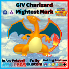 CHARIZARD The Unrivaled 6IV Pokemon SCARLET and VIOLET Tera Raid MIGHTIEST MARK