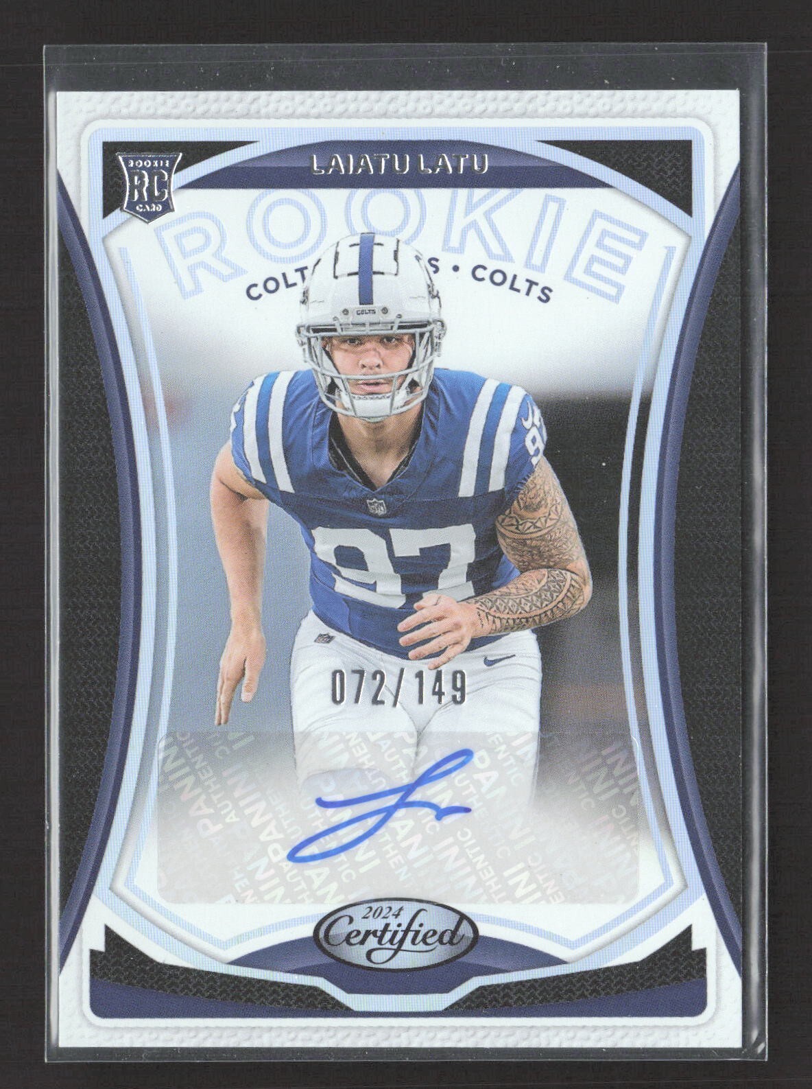 Laiatu Latu Panini Certified Rookie Signatures #RSLLU Base