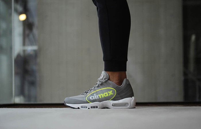 Nike Air Max 95 NS GPX Big LOGO Grey VOLT Neon AJ7183 001