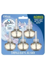 Glade Plugins Air Freshener Refill Clean Linen Scent 5 Count 335 Fl Oz