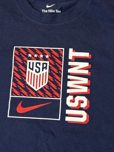 NWT Nike Core Short Sleeve T-Shirt TEAM USA Navy USWNT Soccer Kids size XL - Picture 3 of 12