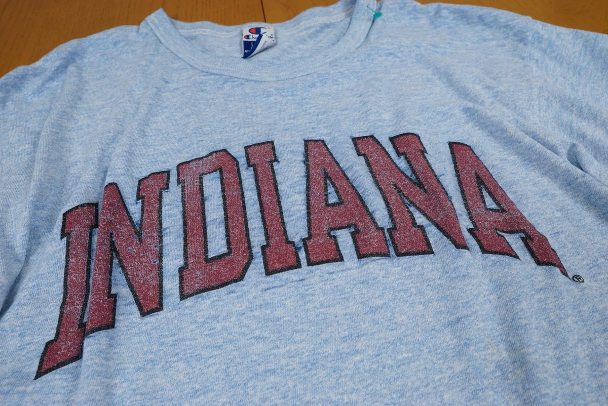 VINTAGE INDIANA UNIVERSITY T SHIRT | LARGE | CHAMPION MADE IN USA | 80S/90S