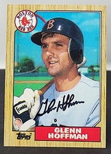 GLENN HOFFMAN Signed Autographed 1987 Topps Baseball Card #374 Boston Red Sox