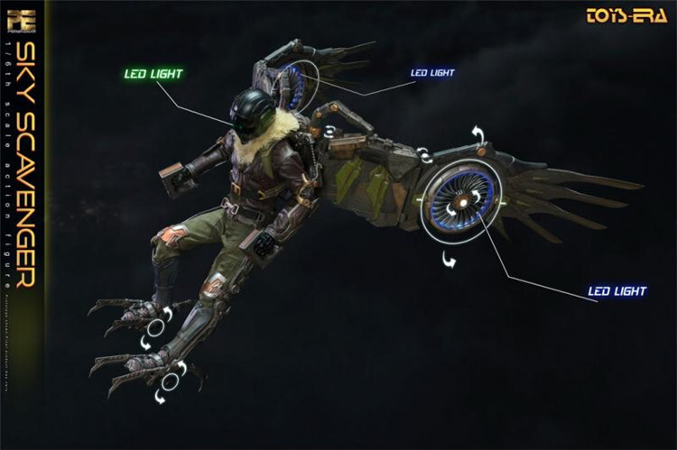 メル男2点まとめTOYS ERA 1/6 ヴァルチャー PE011 TOYS ERA PE011 Vulture Sky Scavenger 1/6 Action Figure 2
