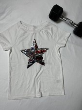 Cat  Jack Kids White T Shirt Size M 7/8  B-834