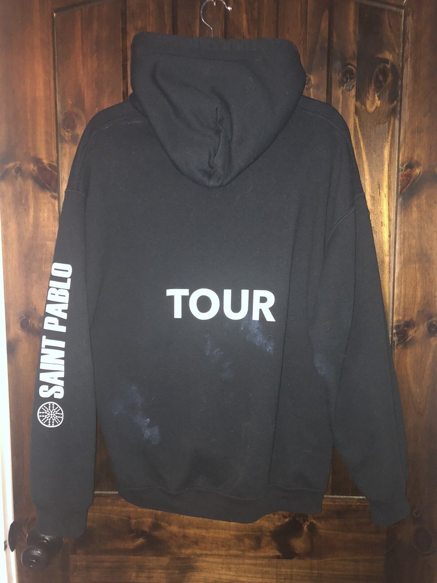 希少カニエウエストSAINT PABLO TOUR両面袖ロゴスウェットパーカー 希少カニエウエストSAINT PABLO TOUR両面袖ロゴスウェット