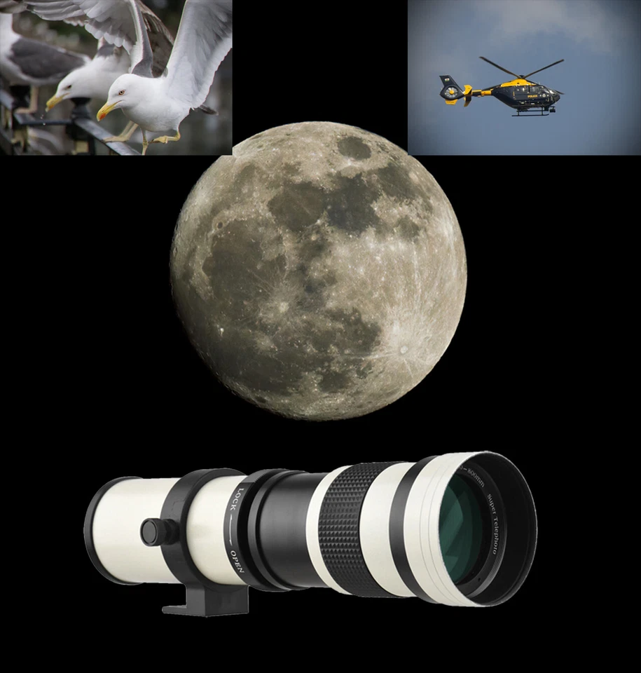 Powerful Canon EOS EF Fit 420 800mm Super TelePhoto Zoom Lens 650D 700D 750D etc - Image 2 of 4