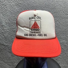 Vintage Citgo Hat Cap Mens Red White Foam Snap Back Mesh Trucker Gas Auto 80s