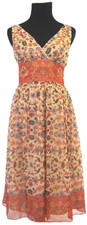 100 Silk Maggy London Sleeveless Floral Dress Size 2