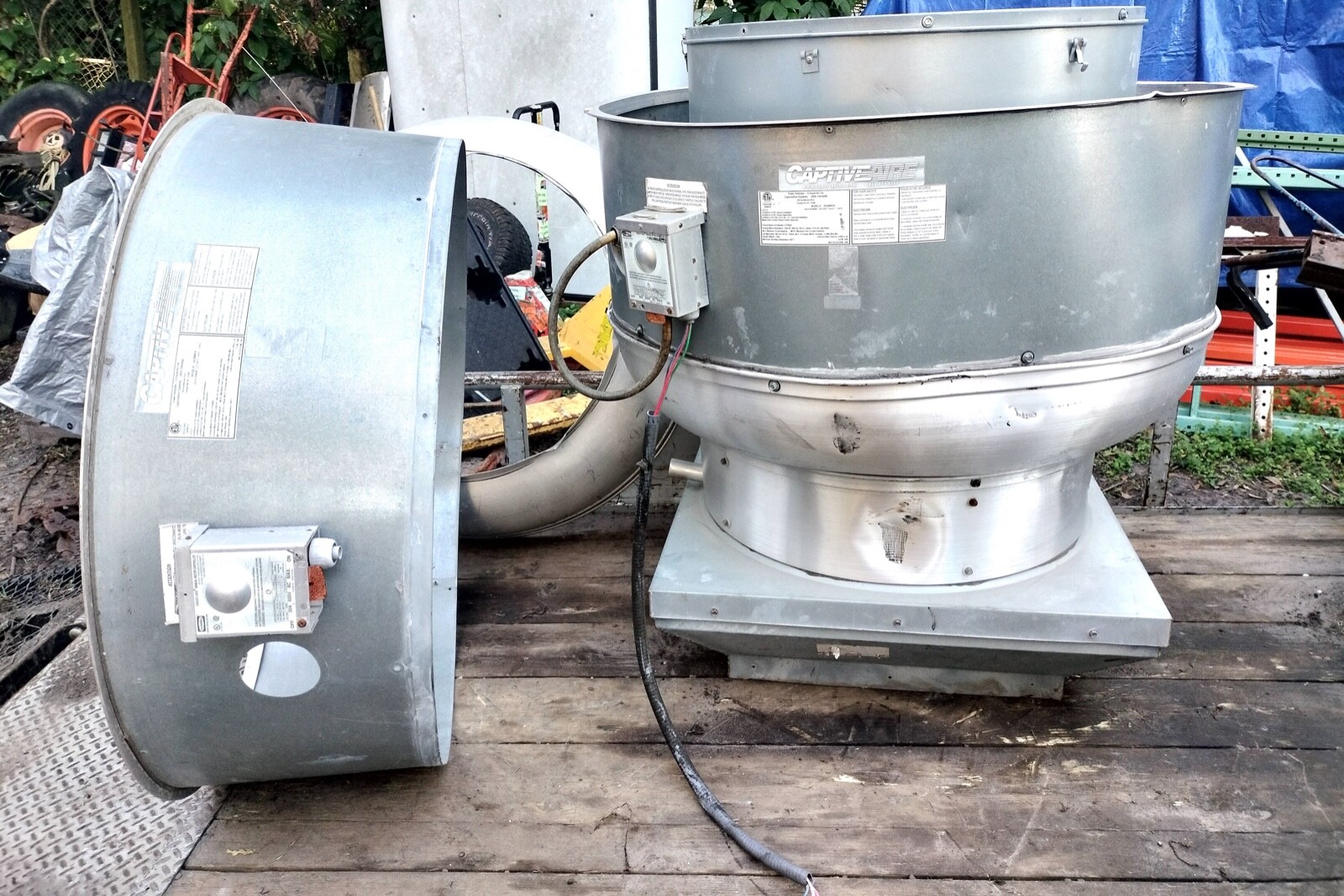 CaptiveAir Restaurant Canopy Hood Grease Rated Exhaust Fan Upblast