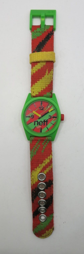Neff Daily Rasta Quartz Watch - NF0209-RAST - New Battery - Picture 4 of 14