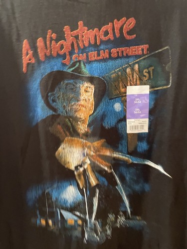 NWT A Nightmare on Elm Street Black TShirt Sz 2XL Freddy Krueger Movie Shirt SS - Picture 2 of 6