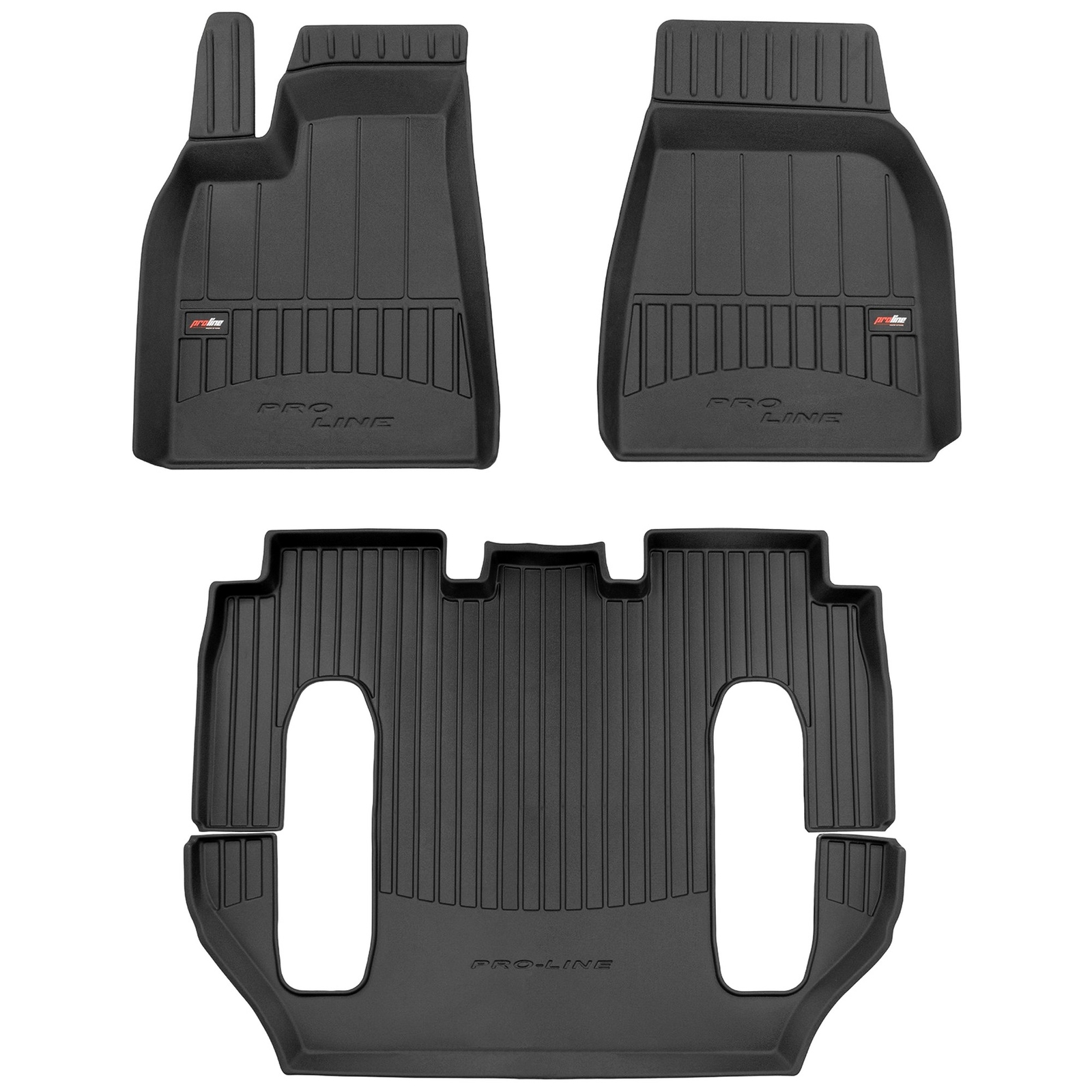 Tapis Tesla Model X 2015-2021 Frogum Pro-Line avec rebords hauts 3D anti-débordement