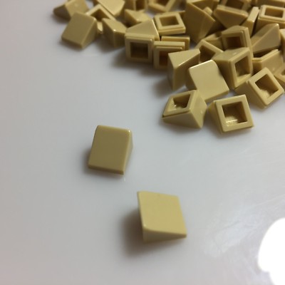 75 per lot NEW LEGO Brick Yellow (Tan) 1x1 2/3 Roof Tiles (54200/4516055) cheese