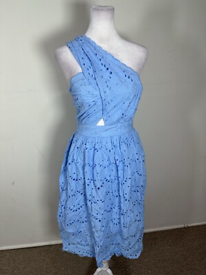 French Connection Womens Appelona One Shoulder Cut-Out Midi Dress Size 0