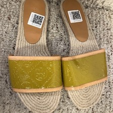 tory burch espadrille slide Size 7 Green