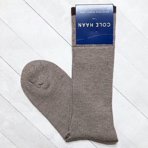 Cole Haan Mens Ribbed Dress Socks 1pr Crew Rayon Blend Soft - Picture 2 of 11
