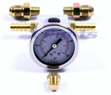 Benzindruckanzeige 0-7bar 8mm + D06 BDR Anzeige Manometer Dash-6