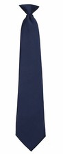 Men's Classic Solid Navy Clip On Necktie Business Weddings Formal Events