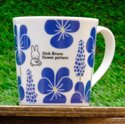ミルフィーユメッシュピロー ネイビー 約34×60×11cm Miffy Dick Bruna Blue Flower Mug H95mm 3.7