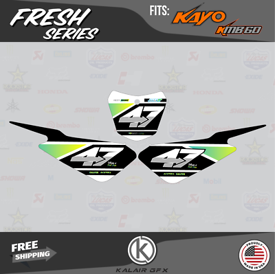 Graphics Kit for Kayo KMB60 for Years (2022-2023) Fresh - LIME | eBay