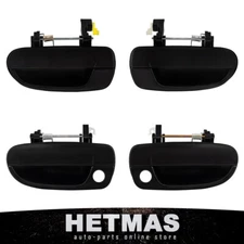 Black Rear Outside Exterior Door Handle Kit Set of 4 For Hyundai Accent 2000-06