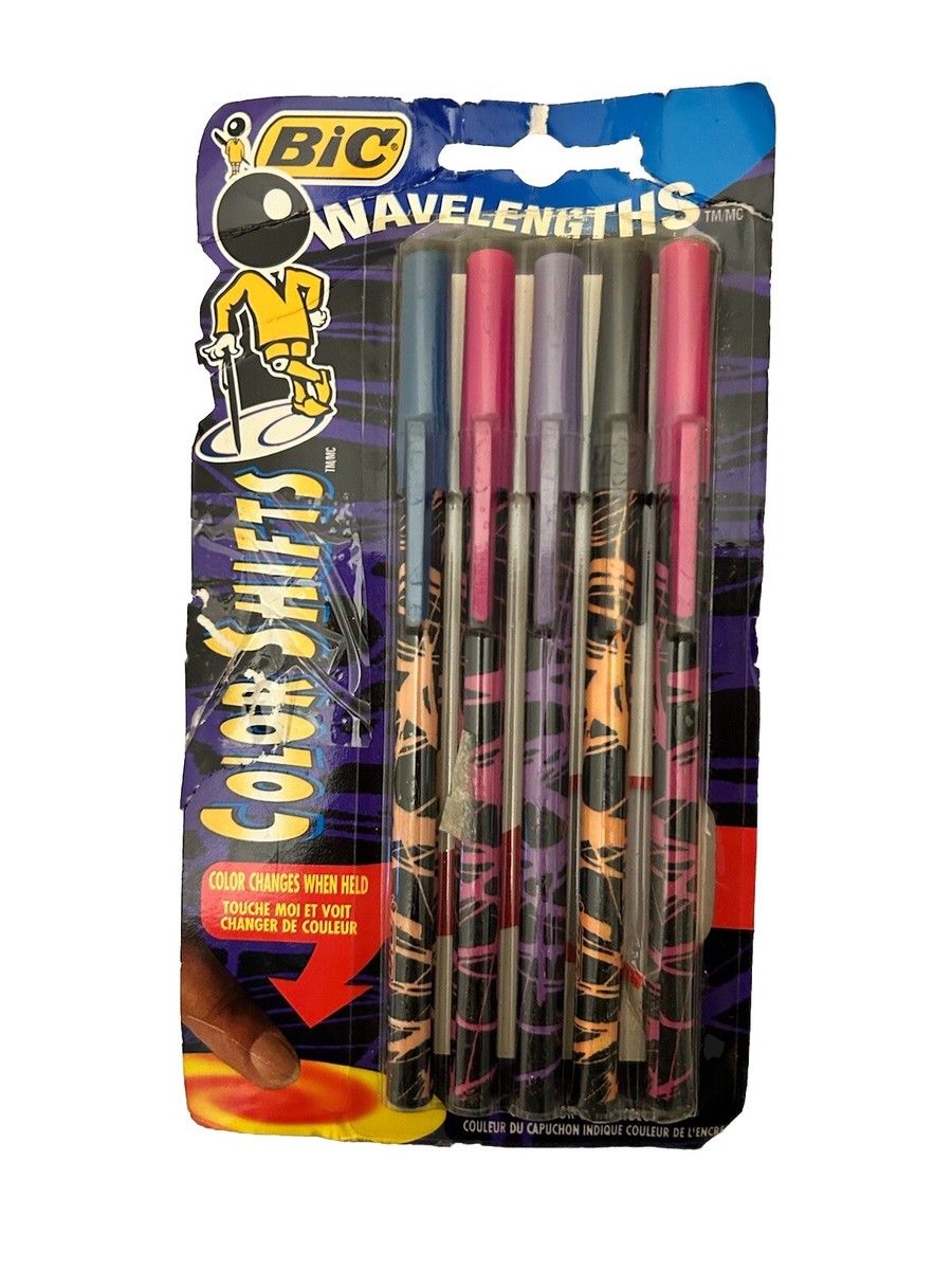90's Bic Wavelengths Color Changing Ball Point Pens 5 Pack