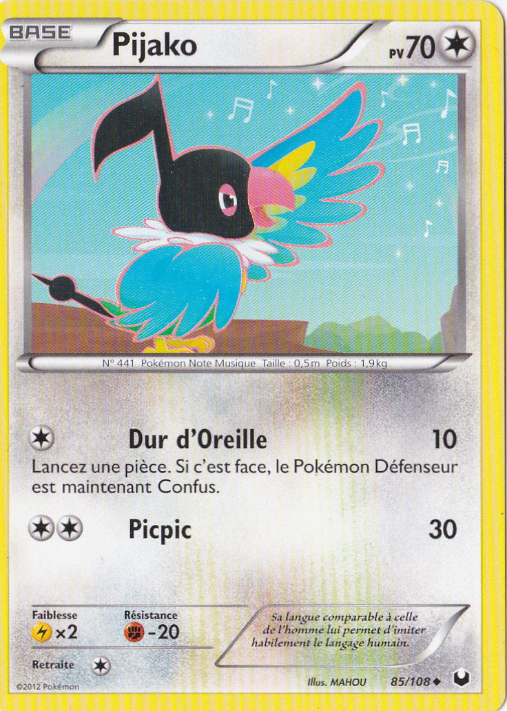 Pijako -N&B:Explorateurs Obscurs-85/108-Carte Pokemon France