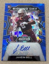 2024 Prizm #JBL Jaheim Bell Autograph Blue Cracked Ice Ref. RC 54/75 FSU Eagles