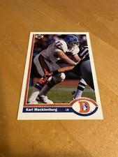 1991 Upper Deck #105 Karl Mecklenburg Denver Broncos Football Card