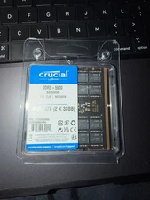 Crucial 64GB (2x32GB) DDR5 5600MHz 262pin SoDIMM Laptop Memory CT32G56C46S5