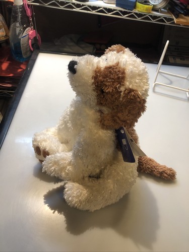 Kohls Cares Raggedy Cucciolo Cane Peluche Stracci Bianco Marrone Rosso Collare - Foto 3 di 8