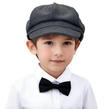 Kids Boys Girls Beret Newsboy Flat Page Boy Cap Winter Retro Baker Hat Cap