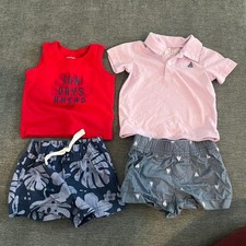 Bundle of Carter's baby boy 2 piece outfits - 3 month