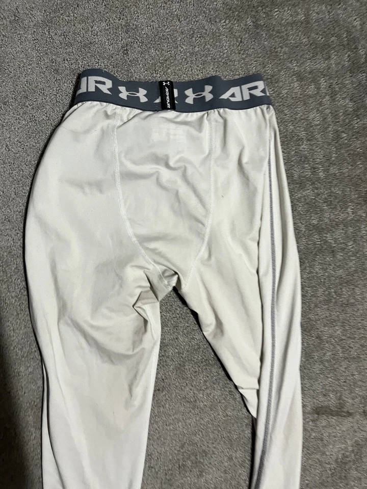 Under Armour HeatGear Compression Leggings White Men's Size Medium - Image 4 of 4