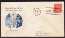 1938 6c President John Quincy Adams (Scott 811) - Grimsland FDC TH429