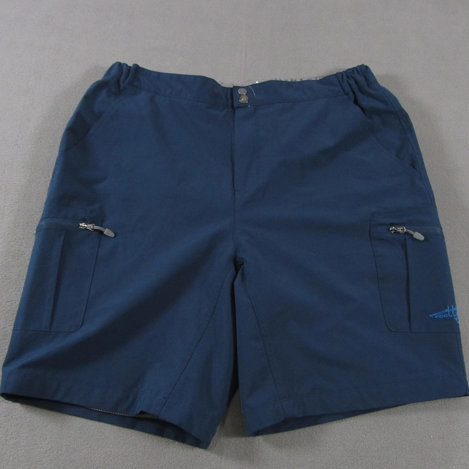 Reel Life Shorts Cargo Hybrid Shorts Medium Blue Stretch Fishing Performance