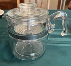 Vintage ~PYREX~ Flameware ~ 4-6 Cup Glass Coffee Pot Percolator #7756 ~ Complete
