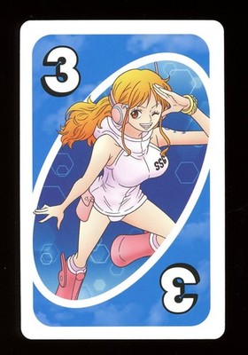Nami BLUE #6 Card ONE PIECE Mattel Original Japanese UNO Card Near Mint