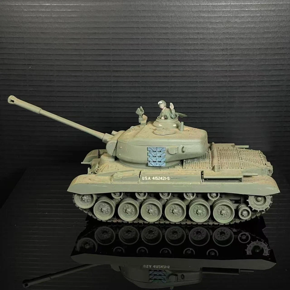 Lindberg Line US M46 Patton Tanque Escala 1/32 Pintado Construido Modelo 11" con Soldado Foto 2 de 4