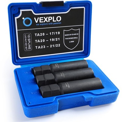 10 Spline Lug Nut Key Set Thicker Wall Sturdy 10 Spline Lug Nut Socket Tool NEW