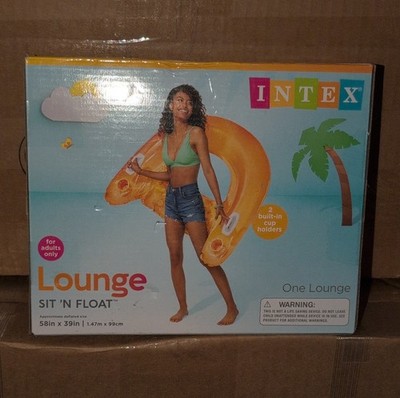 Intex Sit 'N Float Inflatable Swimming Lounge Float 58in x 39in