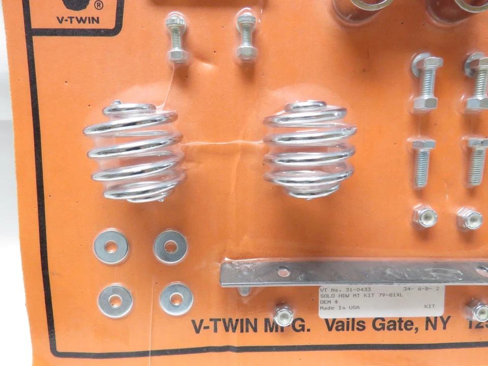 NUEVO V-Twin Solo Seat Kit de montaje de resorte helicoidal para Harley Davidson 79-81 modelos XL Foto 2 de 4