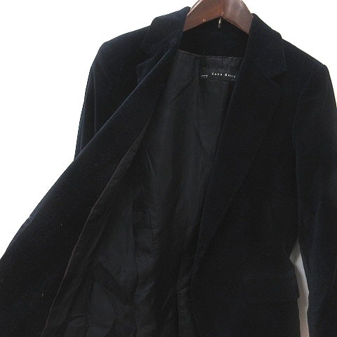 ZARA BASIC Tailored Jacket Velor Fully Lined S Na… - image 5