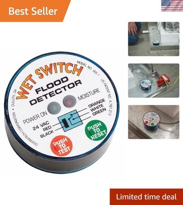 Corded Wet Switch Flood Detector, Easy Setup & Water Damage Prevention