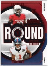 2024 Panini Contenders Round Numbers Red Malik Nabers Marvin Harrison Jr. RC #2 