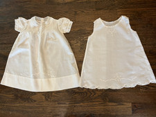 Vintage 1940s Baby Christening/ Cotton Dress and Slip