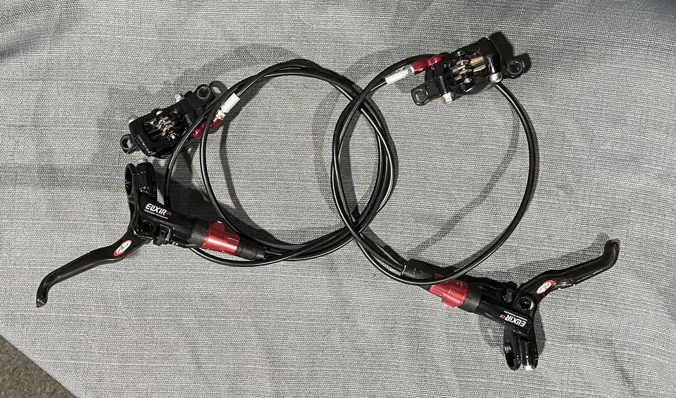 Set freni a disco idraulici Avid Elixir CR leve carbonio anteriori e posteriori mountain bike - Immagine 2 di 4