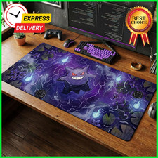 Dark Gothic Gaming Mouse Pad, Purple Ghost Keyboard Mat AN876C
